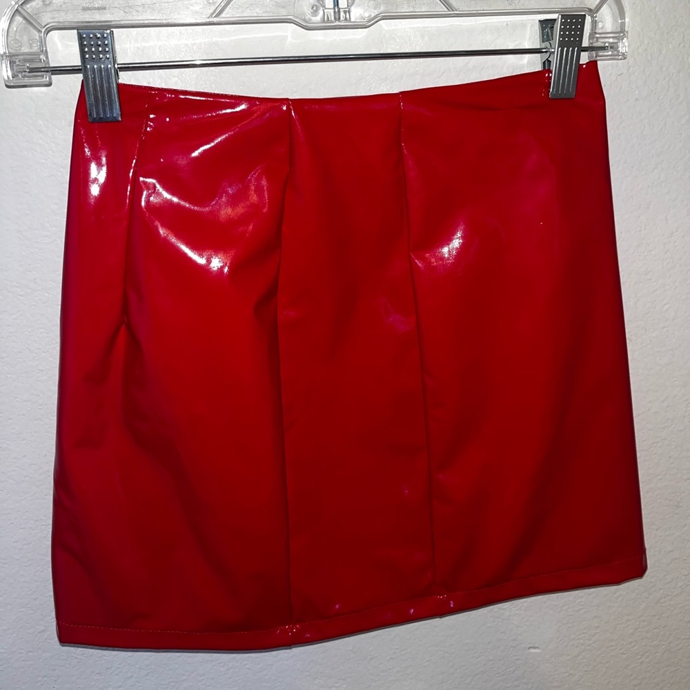 Shein fake leather skirt